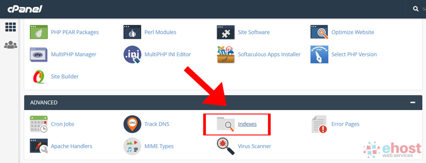 cPanel Indexes
